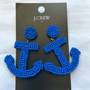 J. Crew - Anchor beaded earrings. Brand new with tag!